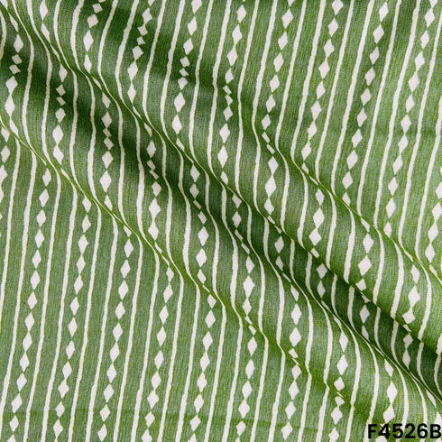 Foil Print Rayon Slub Cotton Fabric- F4526